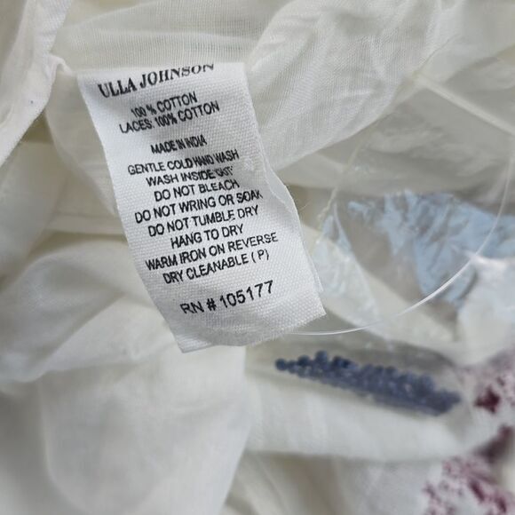 Ulla Johnson NWT Siran Dress White Midi Embroidered Boho Chic MSRP $495 sz 4 - S - Picture 13 of 14